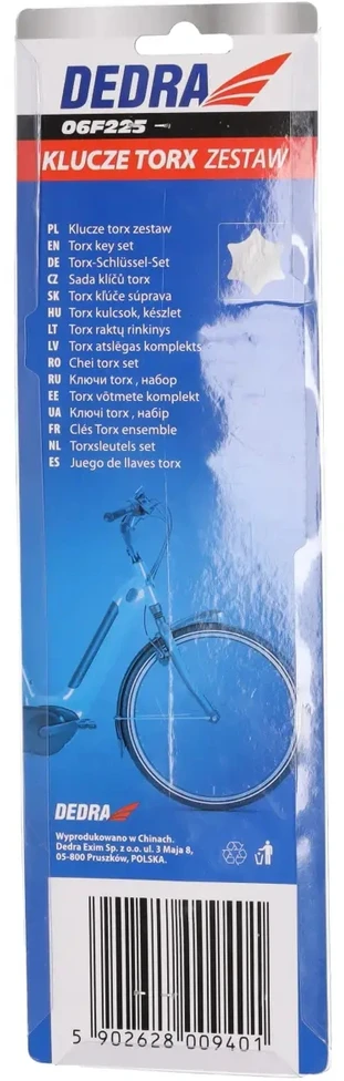 Dedra Torx raktai extra ilgi spalvaT10T50 rinkinys 9vnt S2
