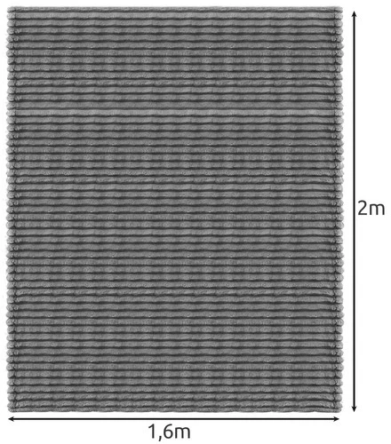 Ruhhy Tamsiai pilka antklodė, pledas 1,6 x2 m 24494