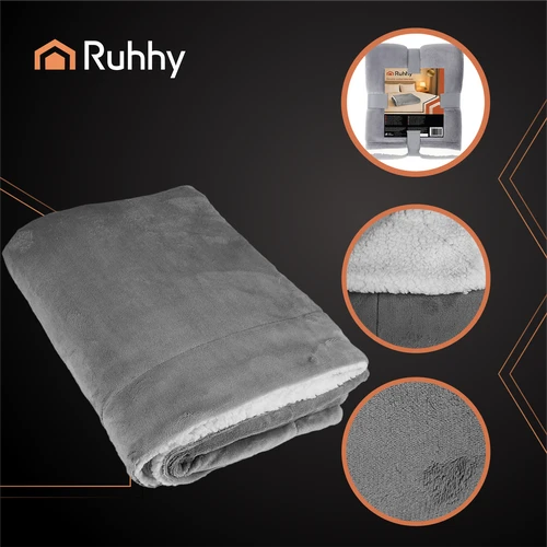 Double-sided blanket 150x200cm dark pilka Ruhhy 26292