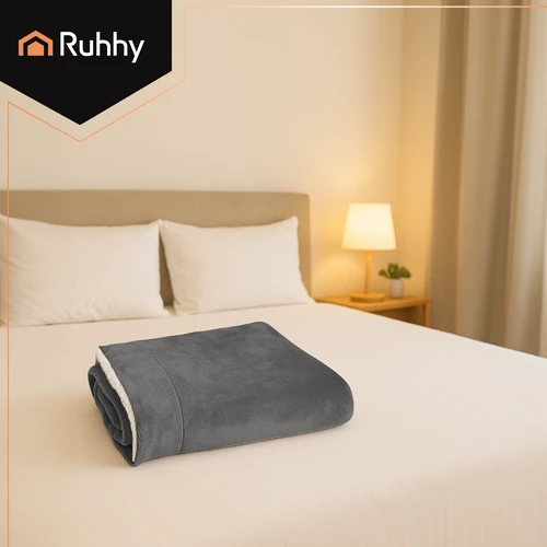 Double-sided blanket 150x200cm dark pilka Ruhhy 26292