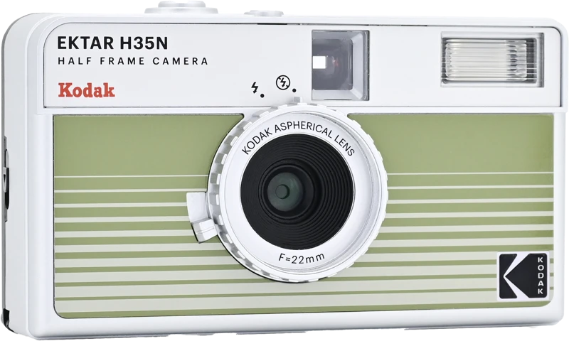 KODAK EKTAR H35N CAMERA STRIPED Žalias