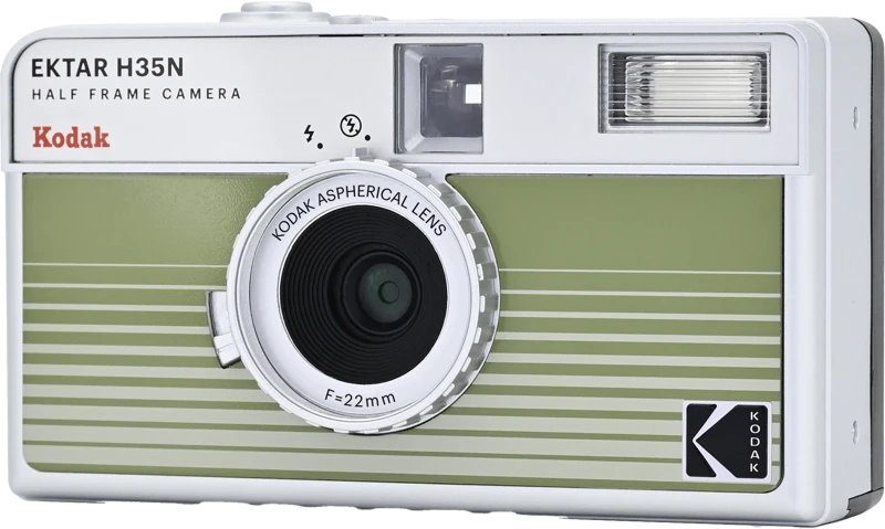 KODAK EKTAR H35N CAMERA STRIPED Žalias