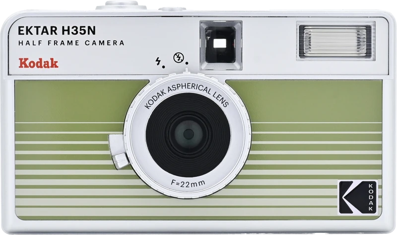 KODAK EKTAR H35N CAMERA STRIPED Žalias