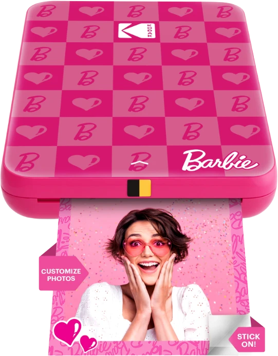 Barbie x Kodak STEP Slim Momentinis mobilus nuotraukų spausdintuvas Spalvotas ZINK 2x3'' 1ppm, BT, Rožinė
