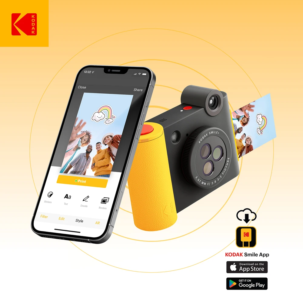 Kodak SMILE+ Momentinis fotoaparatas, 2x3'', Juoda