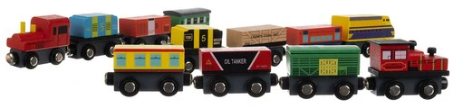 Wooden train set 12 pcs Kruzzel 23522