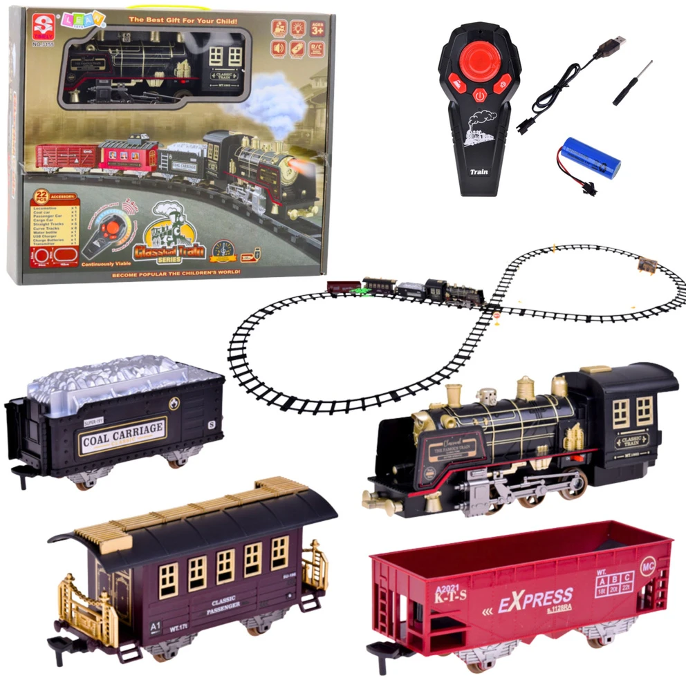 Lean Toys Elektrinis traukinys su pulteliu 22 dalių