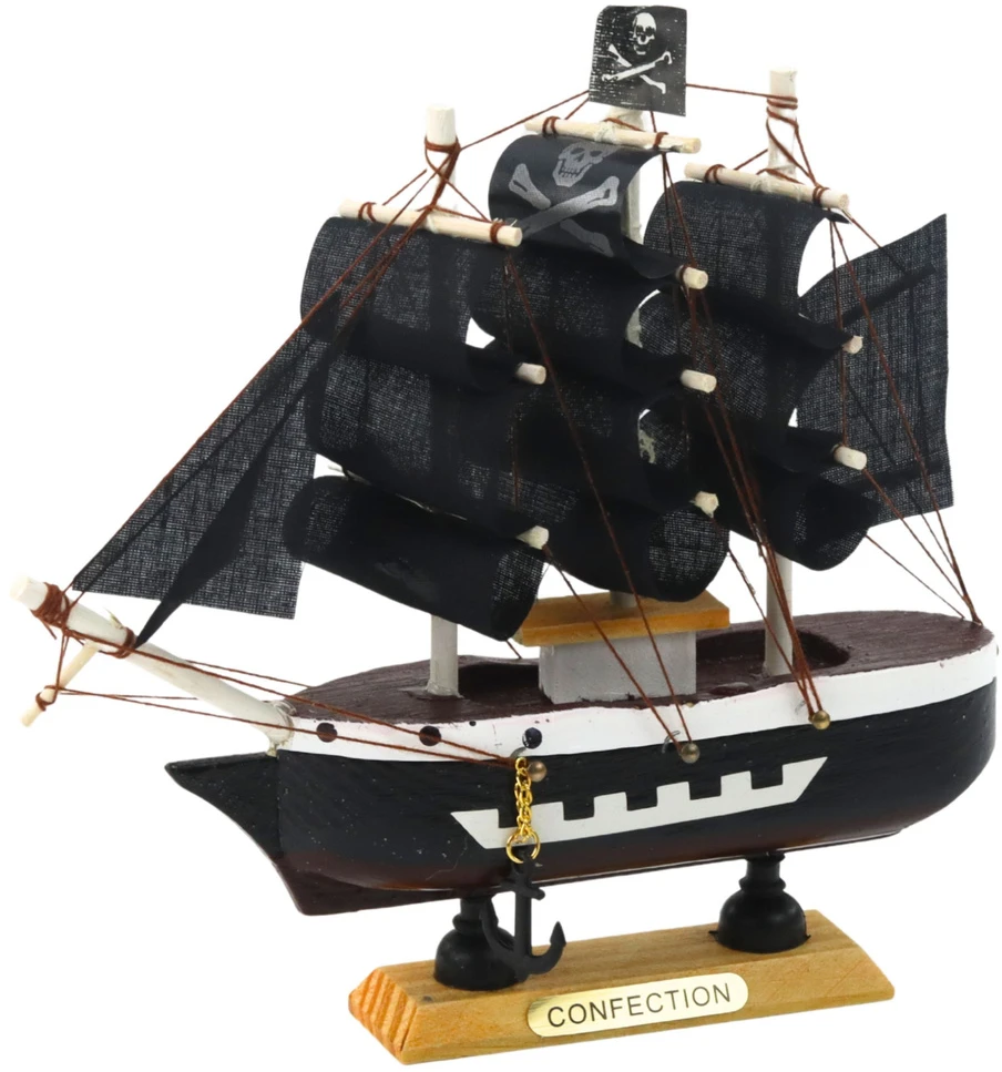 Dekoratyvinis piratų laivo modelis 16x15 cm