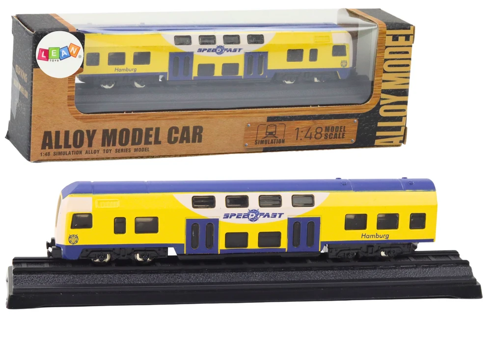 Lean Toys Kolekcinis traukinio modelis 1:48 metalinis