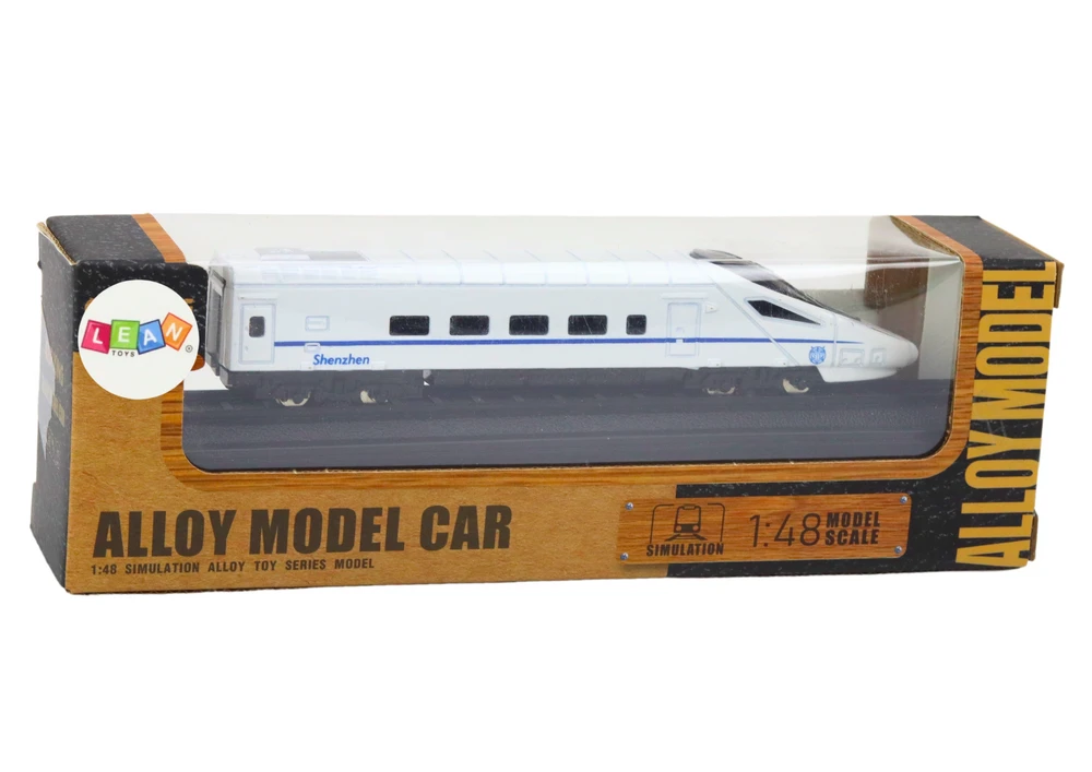 Lean Toys Miniatiūrinis metalinis traukinio vagonas 1:48, baltas