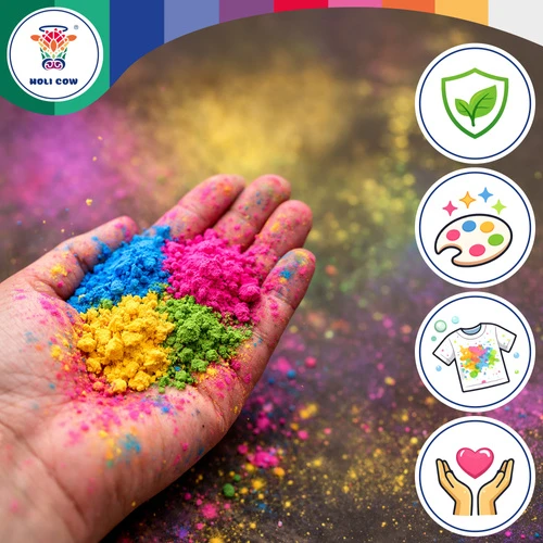 Holi spalvų miltelių rinkinys 6x100g Holi Cow 27335