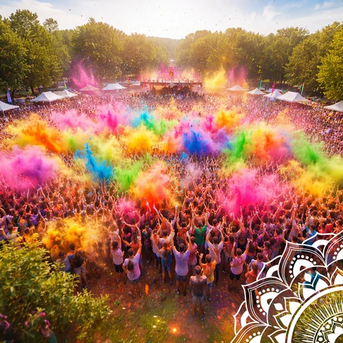 Holi spalvų miltelių rinkinys 10 x 100 g Holi Cow 27334