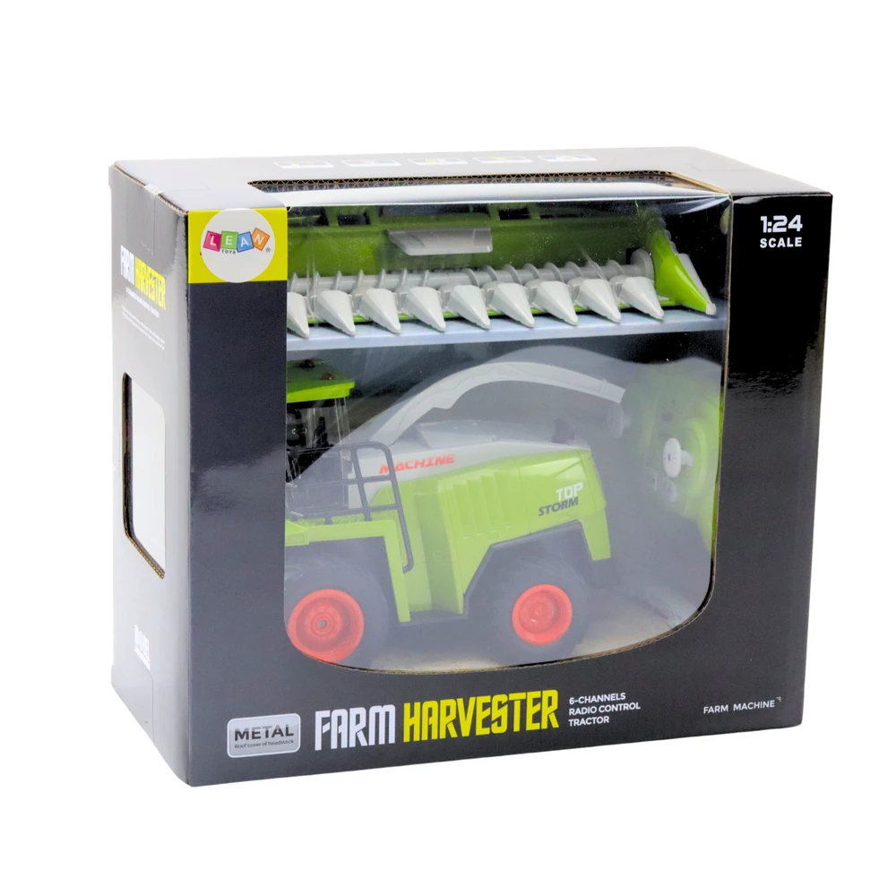 Lean Toys Didelis nuotoliniu būdu valdomas kombainas RC 2.4G