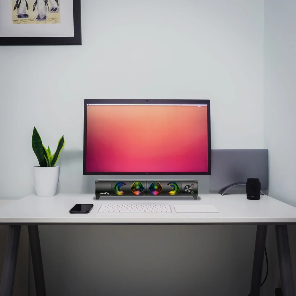 Kompiuterio kolonėlės Audiocore Garso sistema RGB LED Stereo Gaming