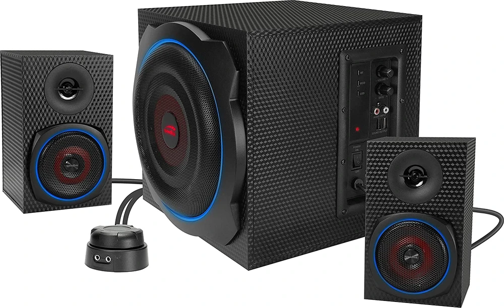 Kompiuterio kolonėlės Speedlink kolonėlė GRAVITY CARBON RGB. 2.1 System. sw retail