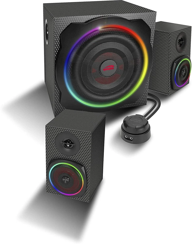 Kompiuterio kolonėlės Speedlink kolonėlė GRAVITY CARBON RGB. 2.1 System. sw retail