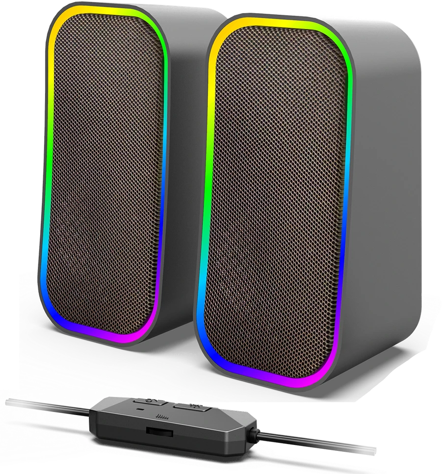 Kompiuterio kolonėlės „Speedlink“ – TOKEN RGB žaidimų stereo kolonėlė, juoda