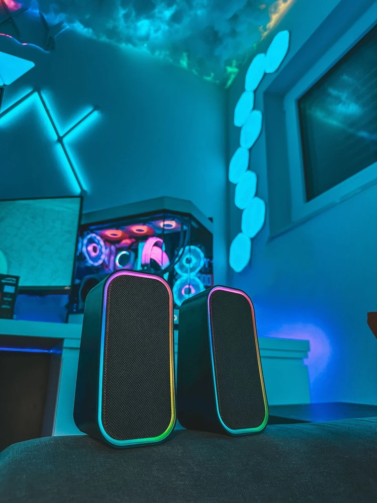 Kompiuterio kolonėlės „Speedlink“ – TOKEN RGB žaidimų stereo kolonėlė, juoda