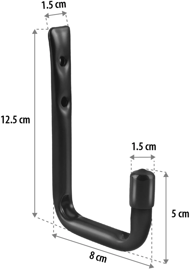 Komplet 2 „Maclean“ sieninių laikiklių rinkinys, padangoms, ratams, kopėčioms, dviračiams, plienas, maksimali apkrova 22 kg / laikikliui, MC-489