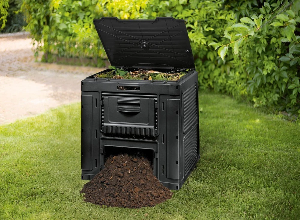 Keter E-COMPOSTER kompostavimo dėžė su pagrindu, 470 L