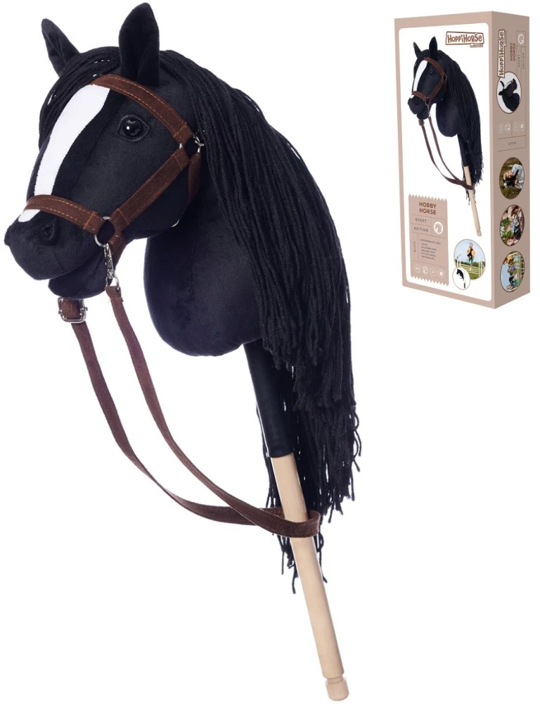 Tootiny Koń na kiju Hobby Horse HOPPIHORSE A3 juoda