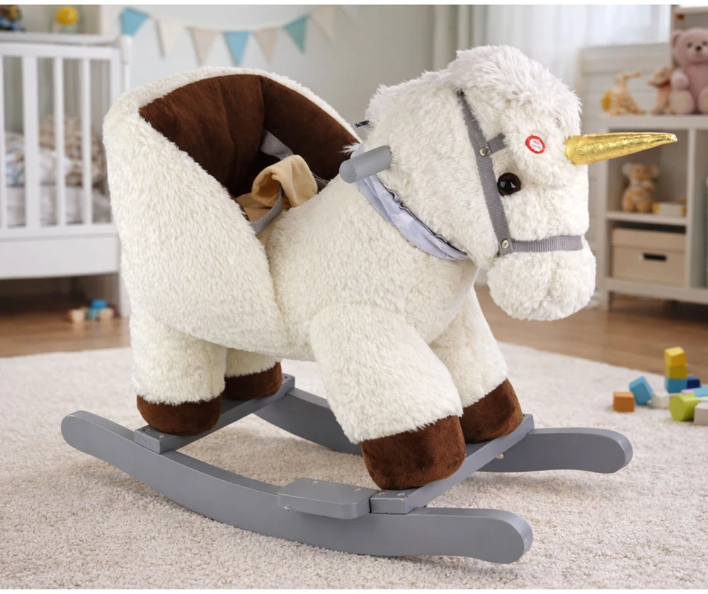 Lean Toys Supamas arkliukas vienaragis 48 cm