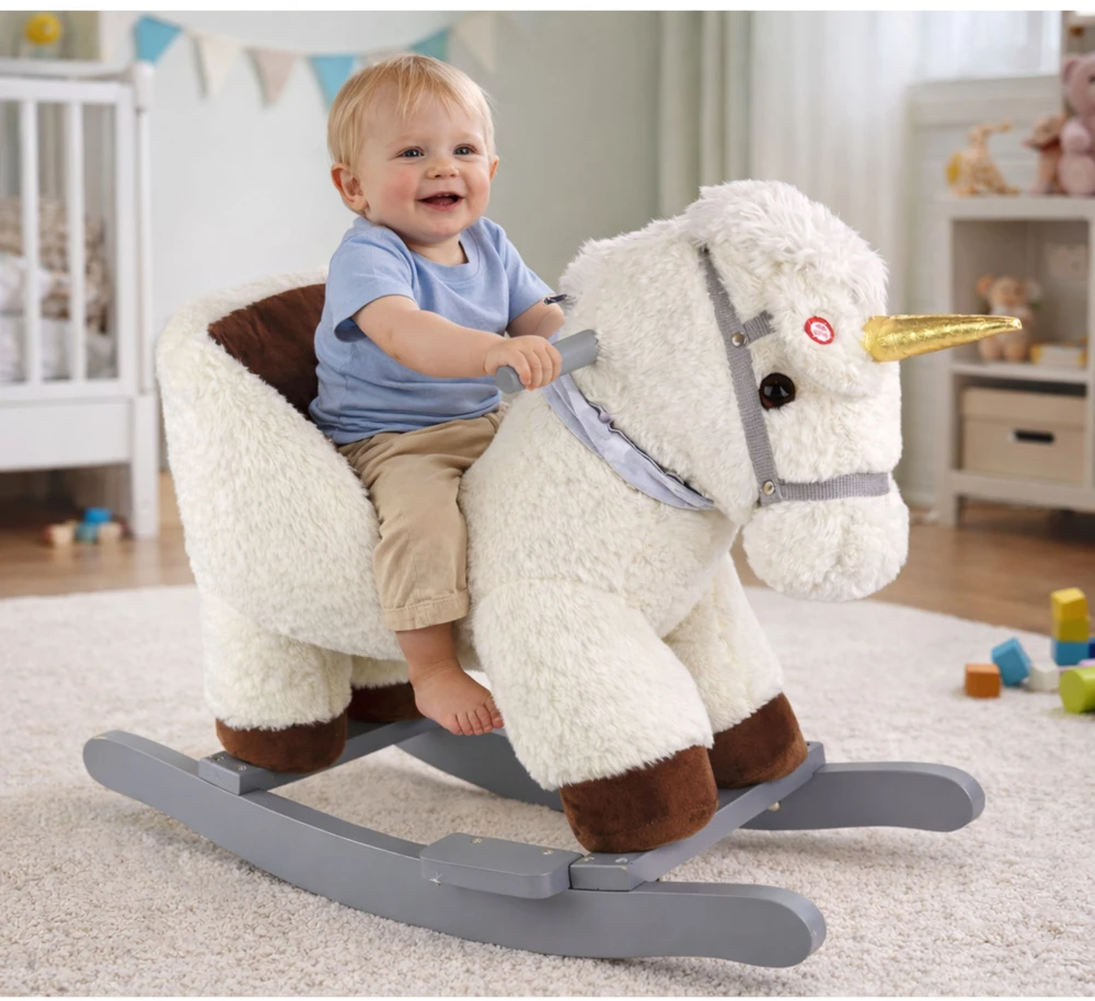 Lean Toys Supamas arkliukas vienaragis 48 cm