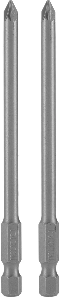 Końcówka 1/4" pozidriv antgalis nr. 1, ilgis 100 mm, 2 vnt., s2, prolinas