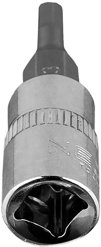 Końcówka H3 šešiakampis antgalis ant 1/4 colio lizdo, trumpas, 37 mm