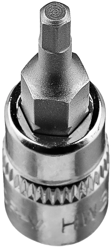 Końcówka H3 šešiakampis antgalis ant 1/4 colio lizdo, trumpas, 37 mm