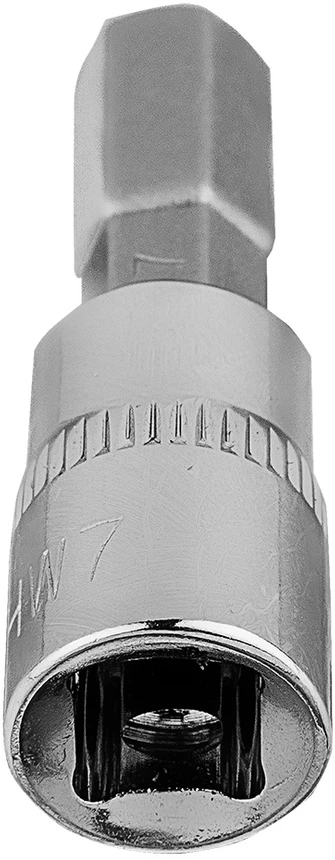 Końcówka H7 šešiakampis antgalis ant 1/4 colio lizdo, trumpas, 37 mm