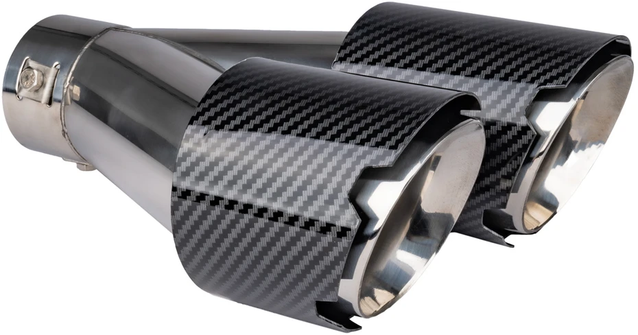 Duslintuvo antgalis 32-52 mm, nerūdijančio plieno, carbon, dvigubas, kairysis, AMiO‑04069