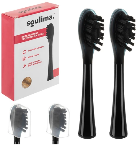 Juodas toothbrush head 2 pcs Soulima 26932