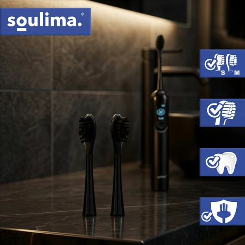 Juodas toothbrush head 2 pcs Soulima 26932