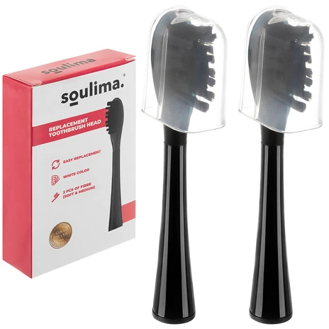 Juodas toothbrush head 2 pcs Soulima 26932