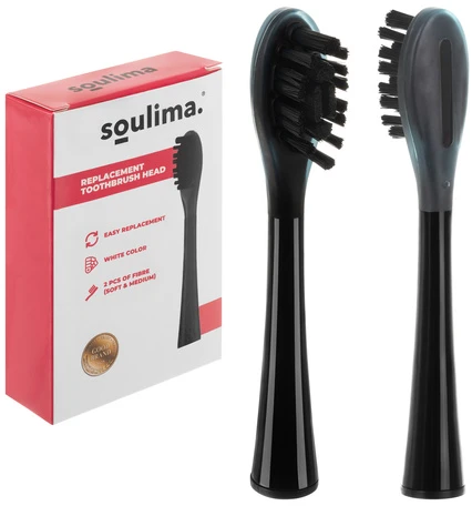 Juodas toothbrush head 2 pcs Soulima 26932