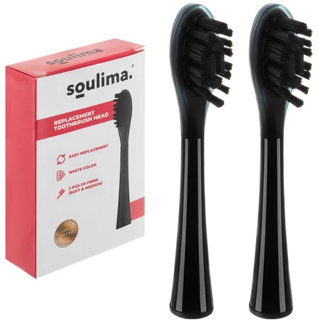 Juodas toothbrush head 2 pcs Soulima 26932