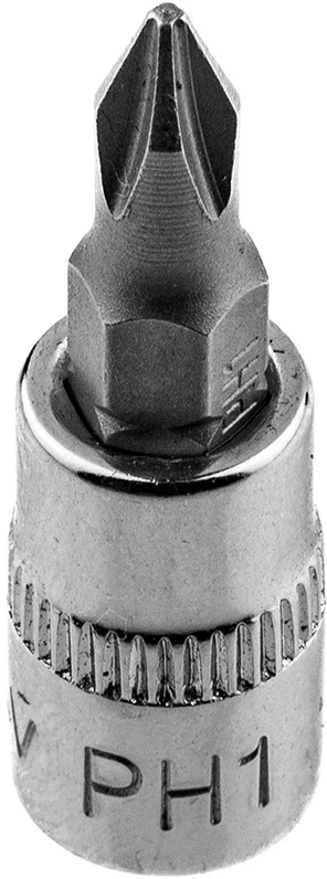 Końcówka PH1 atsuktuvo antgalis ant 1/4 colio lizdo, trumpas, 37 mm