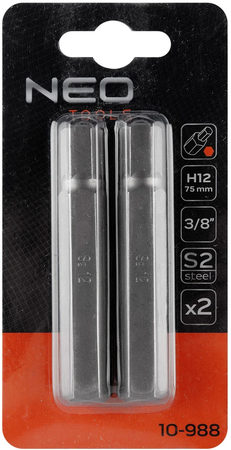 Końcówka Šešiakampis antgalis 12 x 75 mm, S2, 2 vnt.
