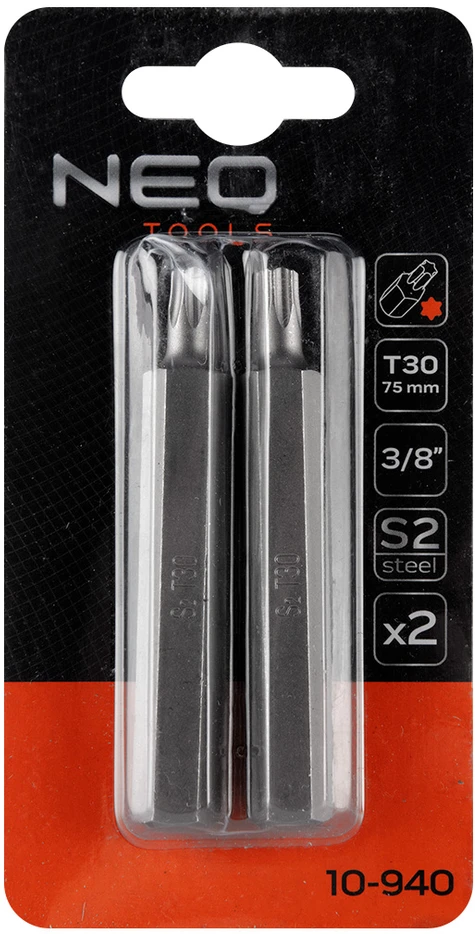 Końcówka Torx antgalis T30 x 75 mm, S2, 2 vnt.