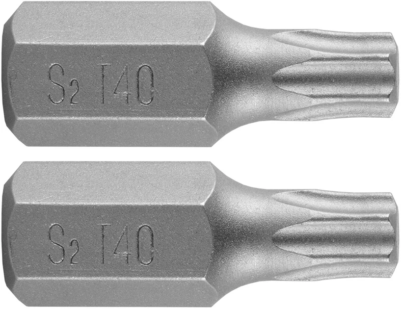 Końcówka Torx antgalis T40 x 30 mm, S2, 2 vnt.