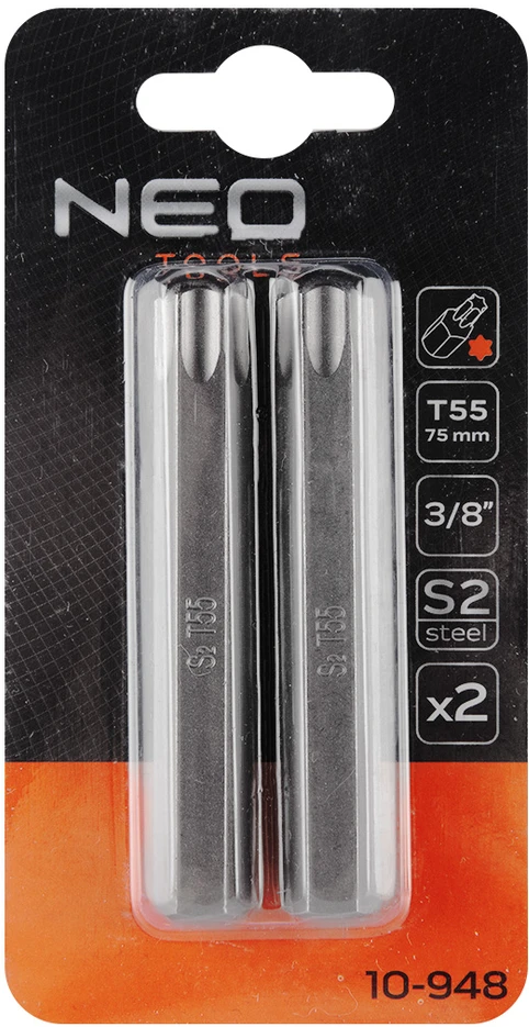 Końcówka Torx antgalis T55 x 75 mm, S2, 2 vnt.