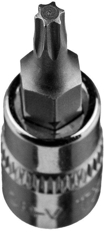 Końcówka Torx TX15 antgalis ant 1/4 colio lizdo, trumpas, 37 mm