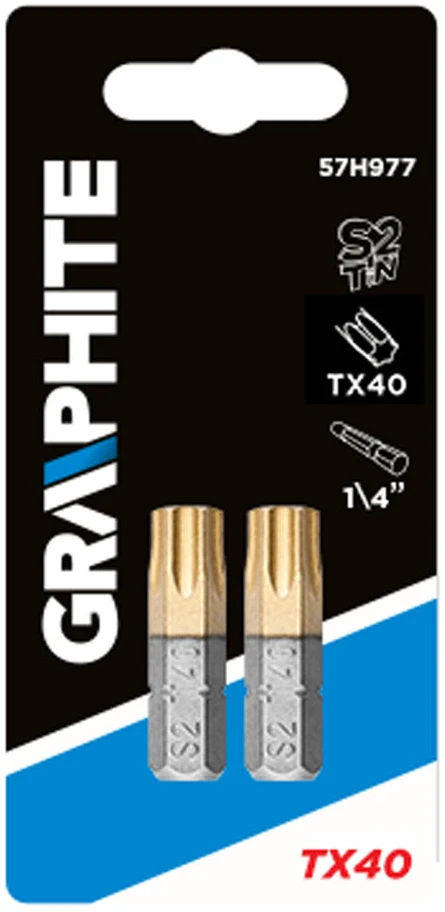 Graphite TX40 x 25 mm atsuktuvo antgaliai, 2 vnt.