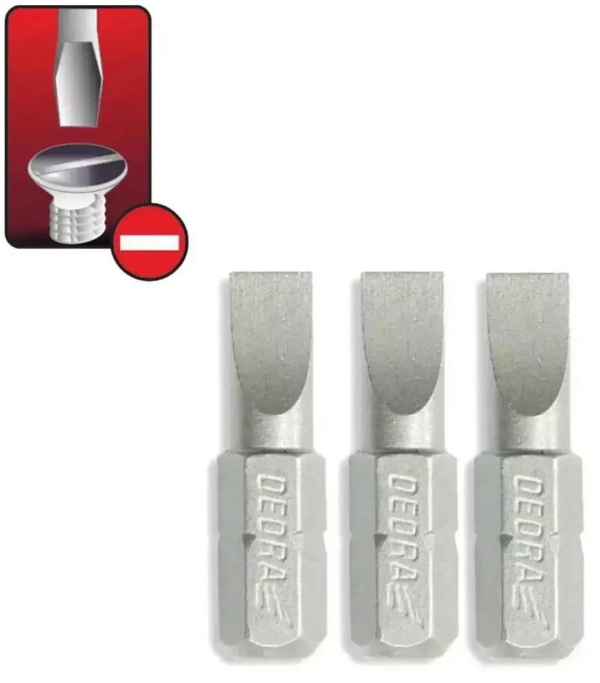 Dedra Atsuktuvo antgaliai plokti SL 55x25mm 3 vnt blisteris
