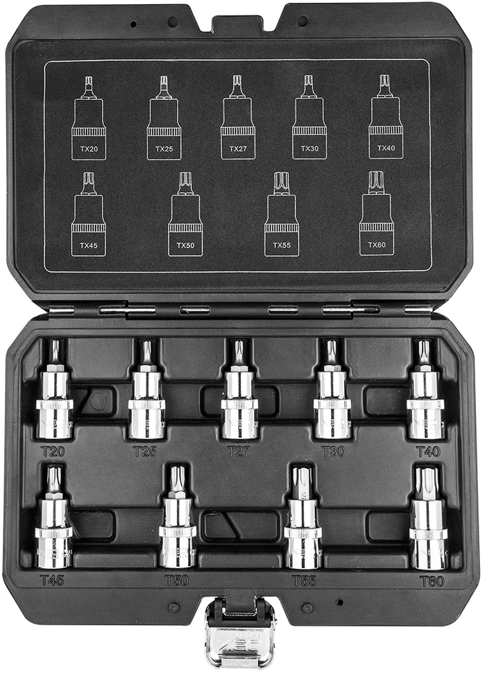 Neo Tools Torx galvučių rinkinys, 9 dalys, 55 mm
