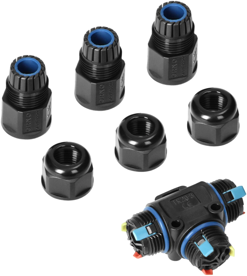 Orno Konektor Kabelio jungties T-šakas su greito prijungimo jungtimi IP68, 3x4mm2, 400V/16A