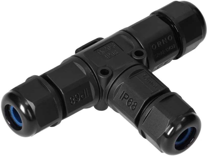 Orno Konektor Kabelio jungties T-šakas su greito prijungimo jungtimi IP68, 3x4mm2, 400V/16A