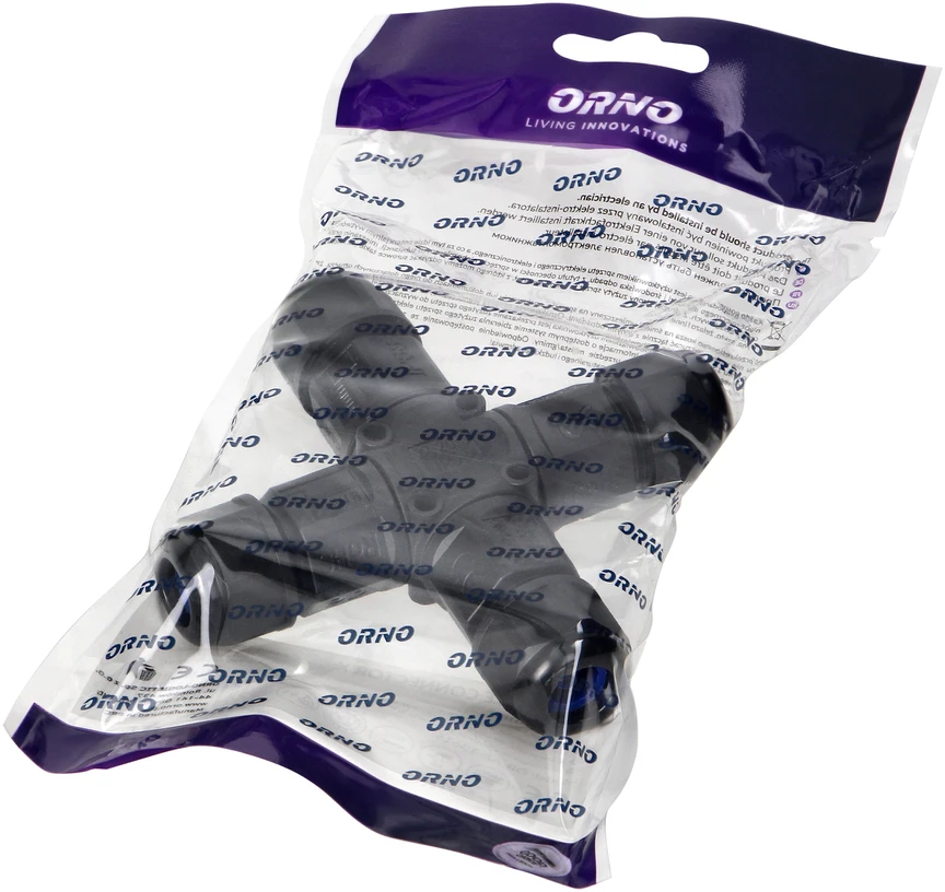 Orno Konektor Kabelio jungtis, keturių kontaktų (X tipo), IP68, 3x4mm2, 450V/25A