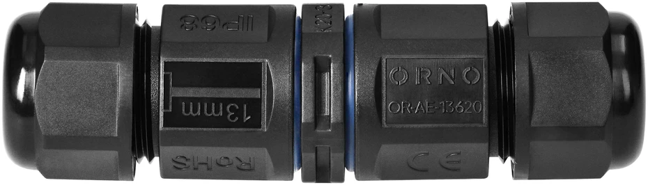 Konektor Tiesus kabelinis jungiklis su greito prijungimo jungtimi IP68, 3x4mm2, 400V/20A